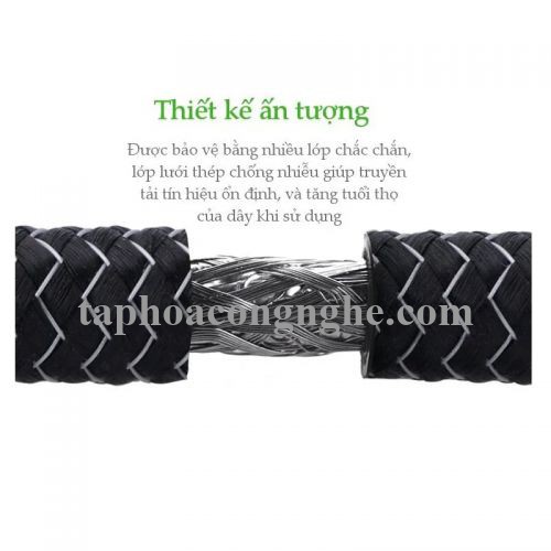 Ugreen 10294 5M màu Đen Cáp tín hiệu HDMI vỏ bọc kim loại hỗ trợ 3D 4K2K HD126 30010294